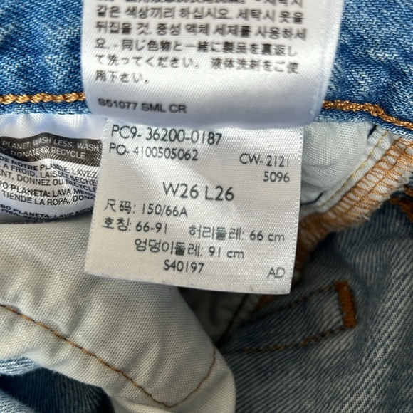 Levi’s 501 red tag original women’s w26 L26 made in Cambodia button fly straight - Picture 11 of 13